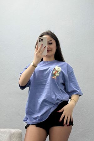 Kompakt Penye Unisex Tişört Boyalıgri - 55064.1872.