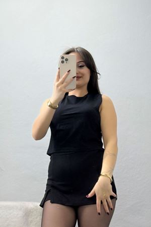 Kolsuz Crop Geniş Atlet Siyah - 21755.200.