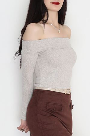 Madonna Yaka Crop Yumoş Body Bej - 50209.1723.