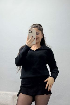 Polo Yaka Triko Siyah - 2298.1765.