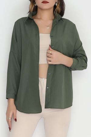 Terikoton Oversize Gömlek Açıkhaki - 30840.1949.