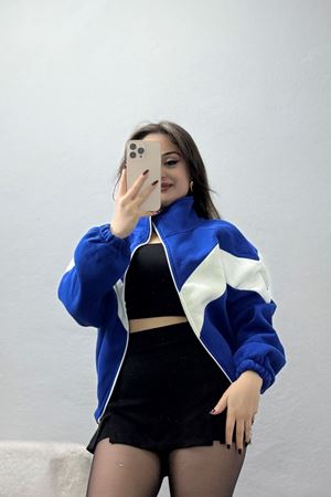 3 İplik Kompakt Oversize Fermuarlı Sweat Saksekru - 42504.1878.