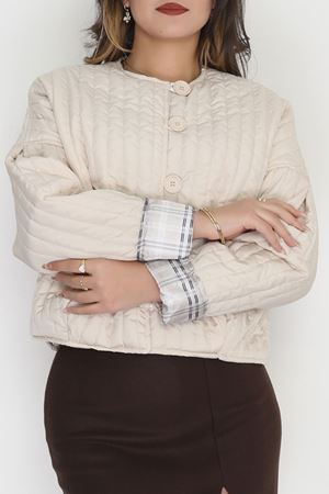 Astarlı Kapitone Ceket Bej - 31635.439.