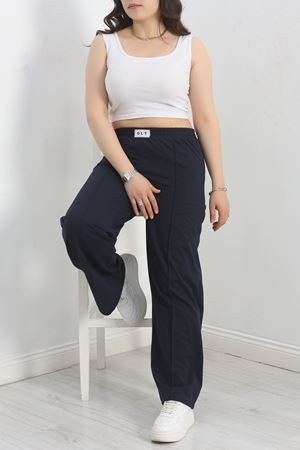 Çımalı Armalı Büyük Beden Eşofman Altı Lacivert - 20231.1005.