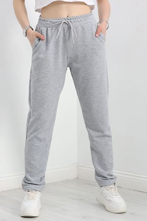 A Kalite 2 İplik Düz Paça Eşofman Altı Gri - 40509.1431.