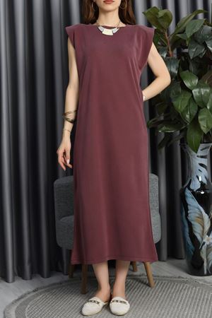 Pike Modal Vatkalı Elbise Bordo - 90066.1758.