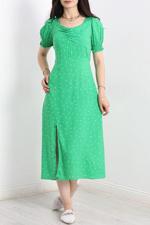 Öpücük Yaka Elbise Puanlıyeşil - 696.1247.