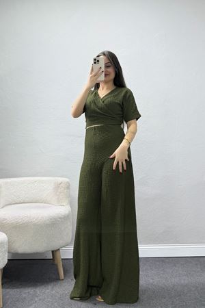 Bubble V Yaka İkili Takım Yeşil - 32243.1857.