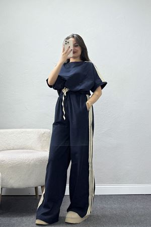 2 İplik Stoperli Keten Şeritli Eşofman Takımı Laci - 52222.1857.