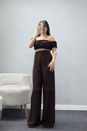 Bubble Crop İkili Takım Kahve - 32240.1857.