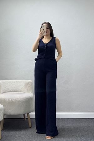 Bubble Düğmeli İkili Takım Lacivert - 32244.1857.