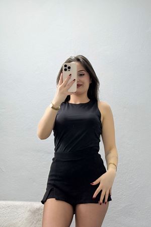 Sıfır Kol Çıtçıtlı Body Siyah - 014.1238.