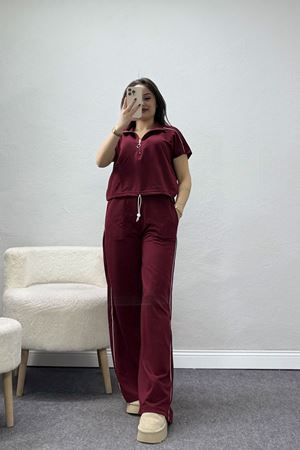 2 İplik Stoperli Eşofman Takımı Bordo - 52246.1857.