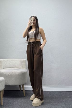 Modal Baskılı Eşofman Altı Kahve - 71115.102.