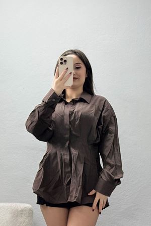 Bel Pensli Gömlek  Kahve - 71142.1402.