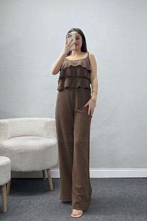 İp Askılı Fırfırlı Bürümcük Takım Kahve - 55082.599.