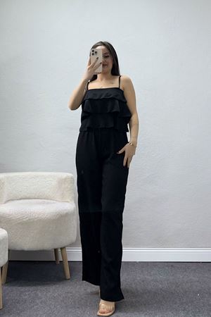 İp Askılı Fırfırlı Bürümcük Takım Siyah - 55082.599.