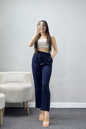 Dabıl Bağcıklı Pantolon Lacivert1 - 20138.1884.