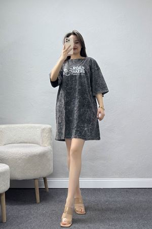 Asit Yıkamalı Süprem Elbise Antrasit - 71018.1748.