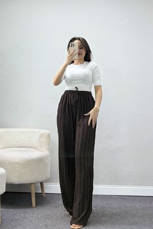 Fırfır Detay Pantolon Kahve - 4197.1247.