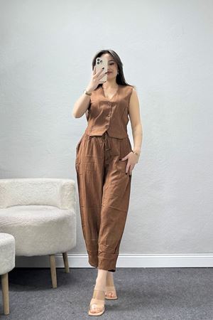 Çilek Yelekli Takım Kahve - 031.2153.