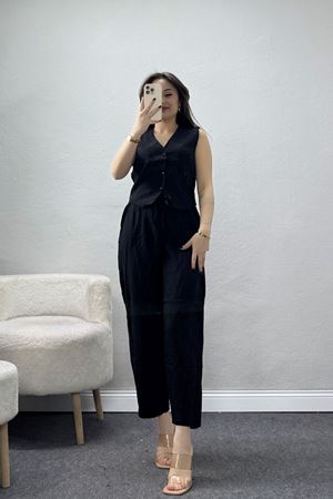 Çilek Yelekli Takım Siyah - 031.2153.