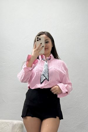 Fularlı Gömlek Pembe - 4162.1247.