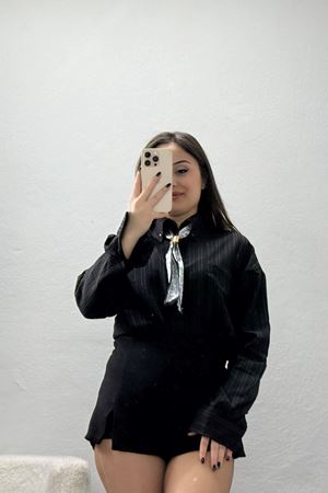 Fularlı Gömlek Siyah - 4162.1247.