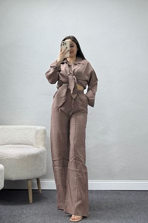 Modal Kumaş Gömlekli Takım Vizon - 4201.1247.