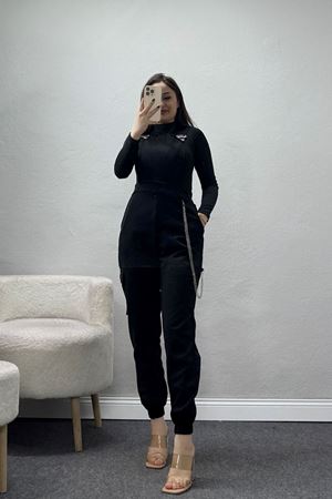 Zincirli Salopet Siyah - 11204.053.