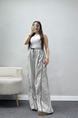 2 İplik Biyeli Eşofman Altı Gri - 43967.1857.