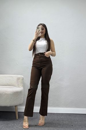 Kesik Paça Kot Pantolon Kahve - 11112.1566.