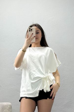 Modal Bağlamalı Bluz Beyaz - 71160.1388.