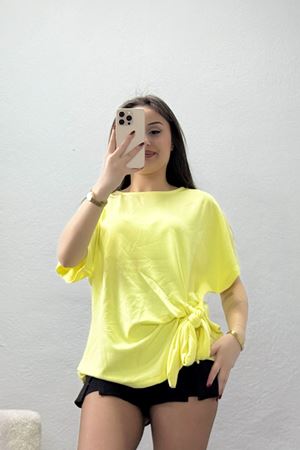 Modal Bağlamalı Bluz Sarı - 71160.1388.