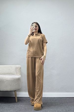 Polo Yaka Modal Takım Karamel - 8019.1247.