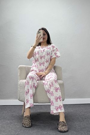 Bisiklet Yaka Salaş Alt Üst Aynı Takım Beyazpembe - 194.1287.