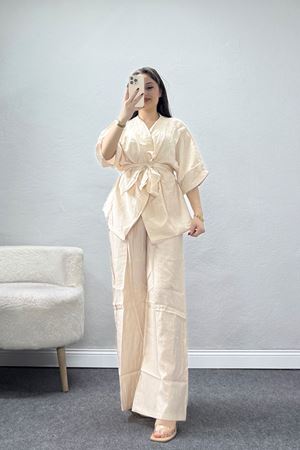Modal Kimono Takım Bej - 55143.701.