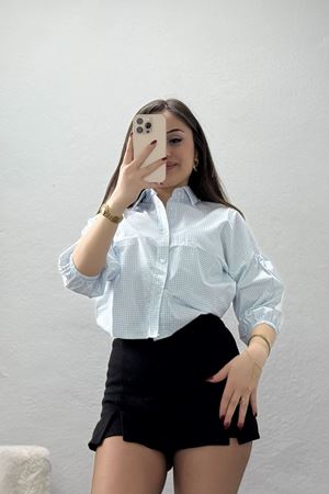 Poplin Kumaş Kareli Gömlek Bebemavi - 44021.2131.