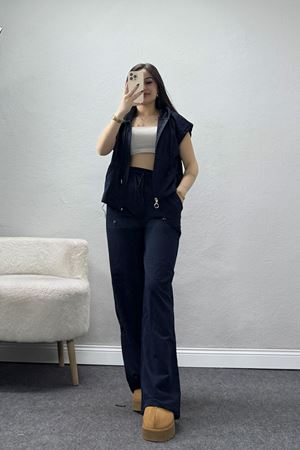 İki İplik Fermuarlı Eşofman Takımı Lacivert - 52250.1857.