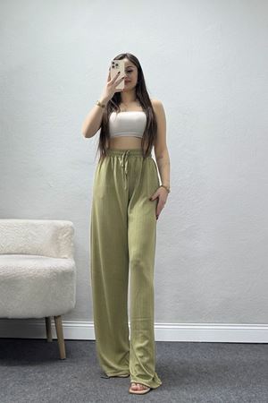 Bol Paça Modal Kumaş Pantolon Haki - 3108.1247.