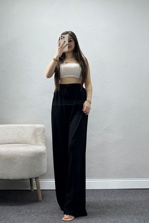 Bol Paça Modal Kumaş Pantolon Siyah - 3108.1247.