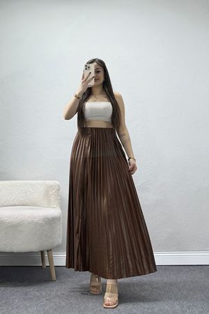 Pileli Etek Kahve - 44029.2111.