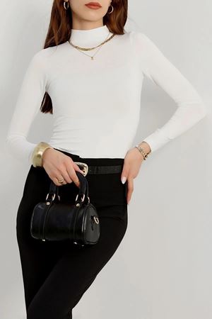 Kadın Yarım Balıkçı Mikro Çıtçıtlı Body Ekru