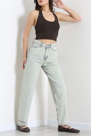 Kadın Baggy Kot Pantolon Açıkbuzmavi