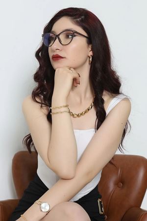 Kadın Mavi Işık Korumalı Ekran Gözlüğü Siyahşeffaf