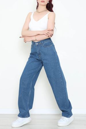 Kadın Baggy Kot Pantolon Mavi Model TV-82621