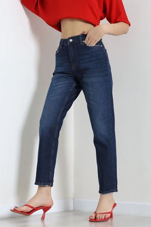 Kadın Mom Kot Pantolon Koyumavi Model TV-91746