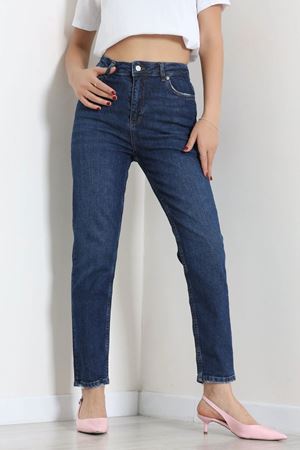 Kadın Mom Kot Pantolon Ortamavi Model TV-91745