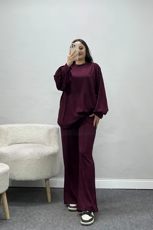 Kadın Modal İkili Takım Mürdüm
