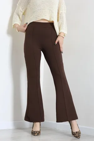 Kadın Zra Krep Zara Pantolon Kahve